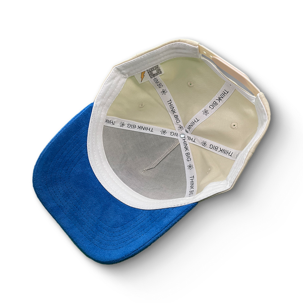 Classic Cotton Snapback – Beige & Blue