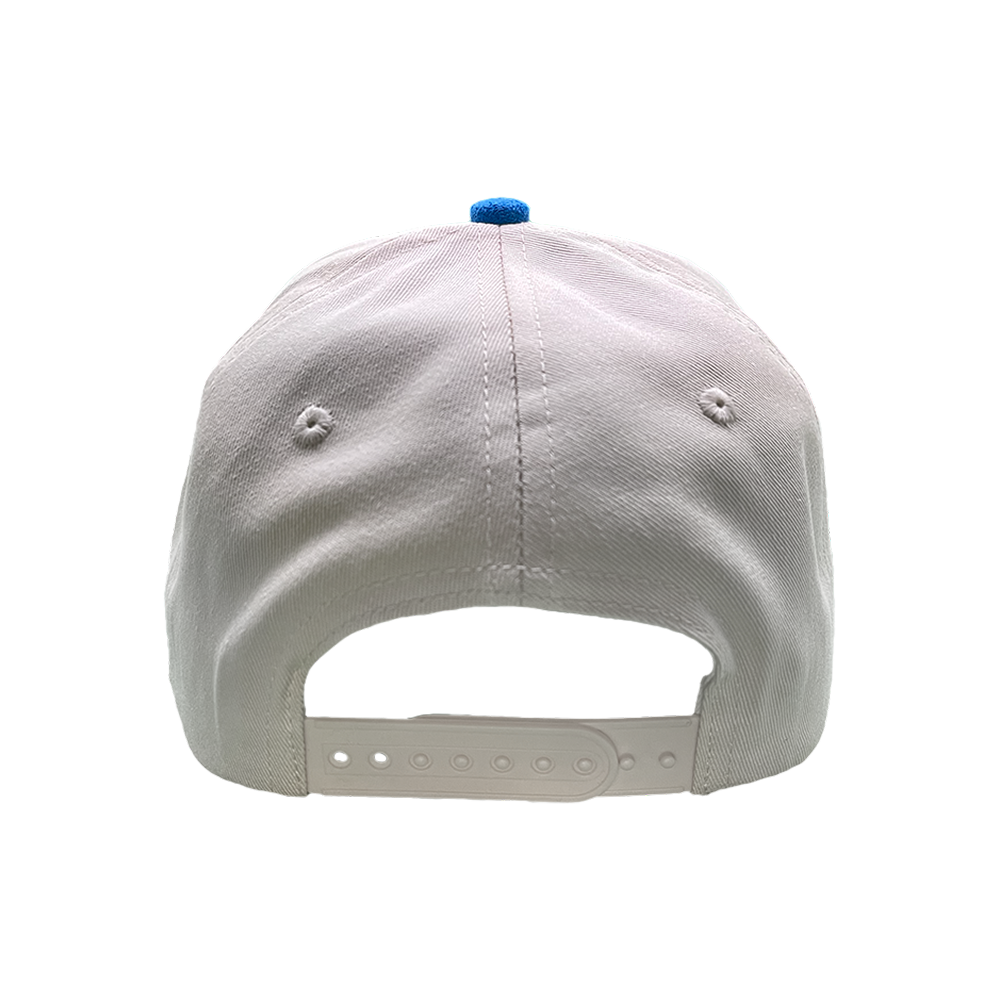 Classic Cotton Snapback – Beige & Blue