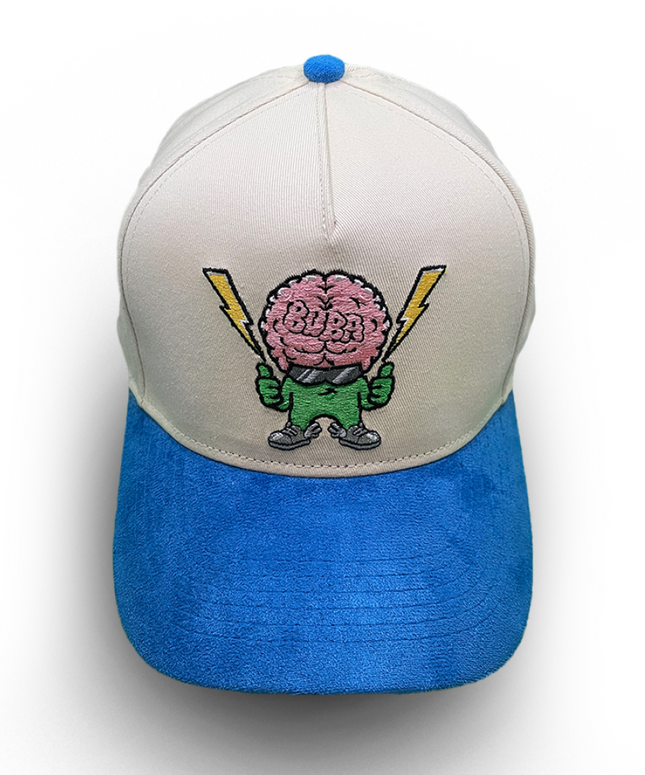 Classic Cotton Snapback – Beige & Blue