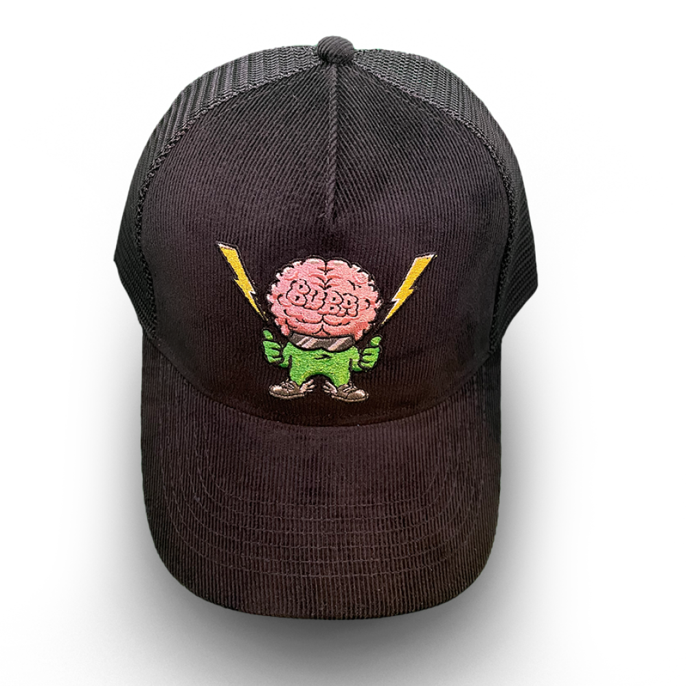 All-Black Corduroy Trucker Snapback