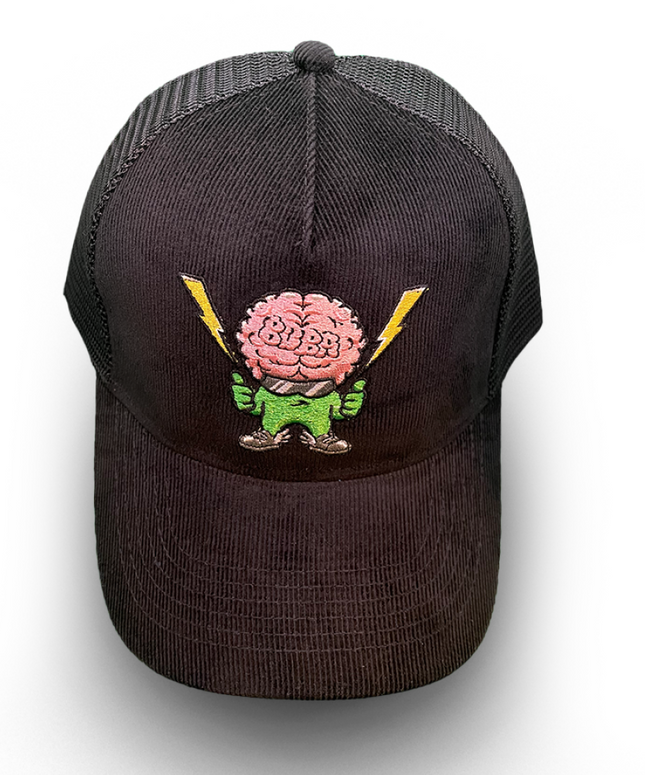 All-Black Corduroy Trucker Snapback
