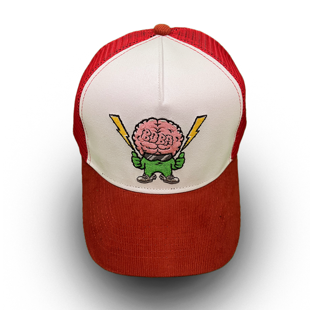 Retro Trucker Snapback – Red, White & Green Suede