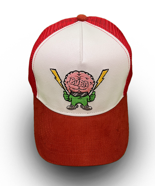 Retro Trucker Snapback – Red, White & Green Suede