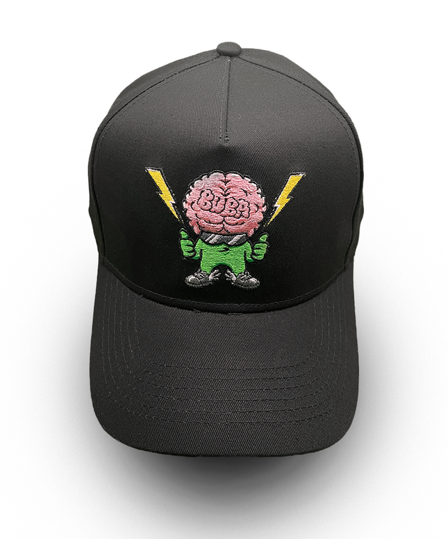 Classic Black Cotton Snapback with Grey Underbrim